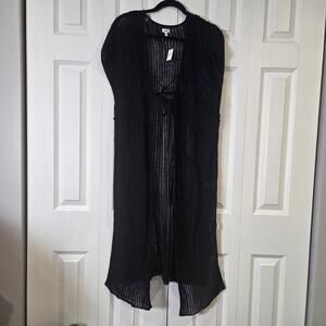 NWT Aerie Crochet Maxi Cape Medium  Swim Cover-Up